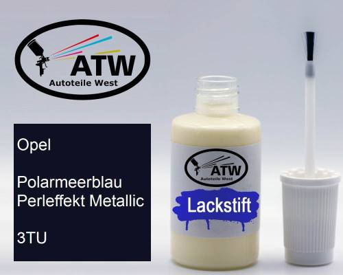 Opel, Polarmeerblau Perleffekt Metallic, 3TU: 20ml Lackstift, von ATW Autoteile West.